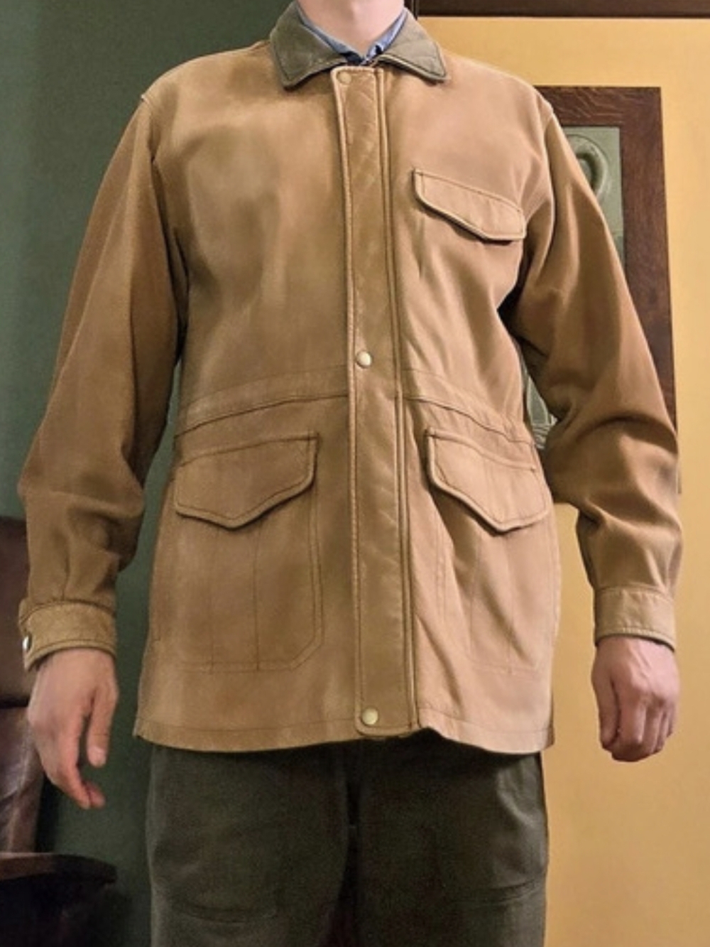 Men's Brown Lightweight Utility Jacket Like New